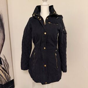 Laundry by Shelli Segal Los Angeles Navy Rain Coat XS